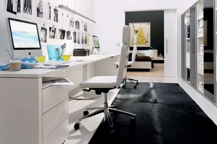 meubles de bureau maison-blancs-Huelsta-Moebel
