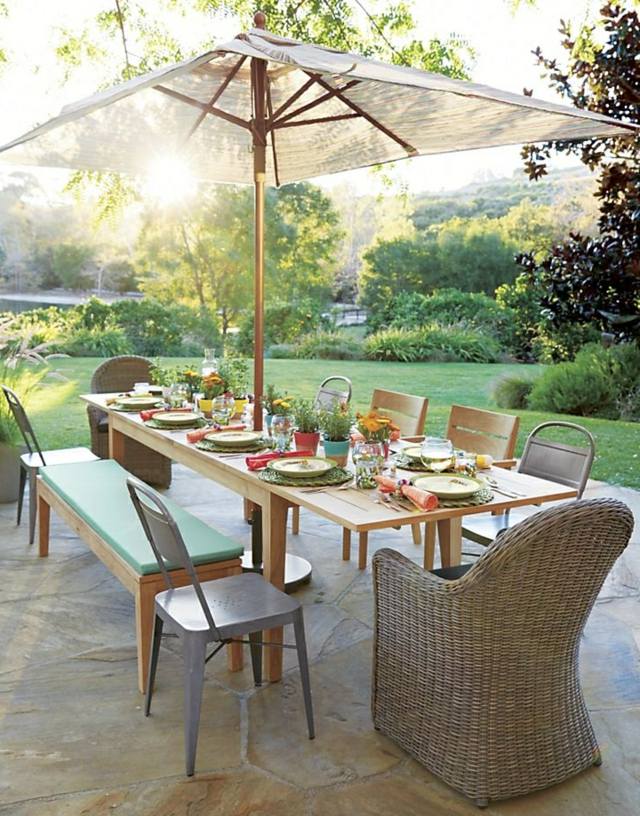 Meubles de jardin- plus de 70 idées de coin repas en plein air