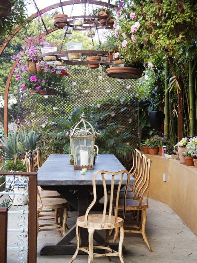 meubles de jardin romantiques-style-vintage-Shabby-Chic