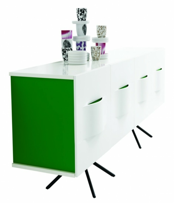 meubles-salle-à-manger-Ottawa-Karim-Rashid-armoires-vert-blanc