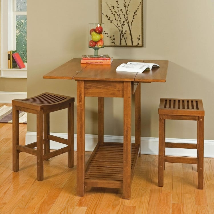 meubles-salle-à-manger-bois-tabouret-table-extensible