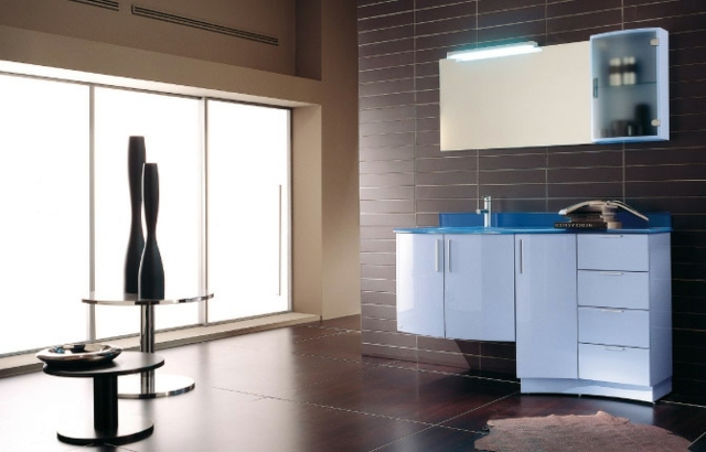 meubles salle de bains modernes miroir-éclairage
