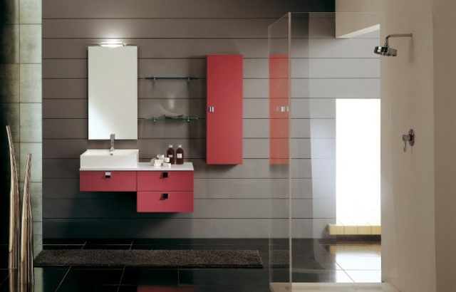 meubles salle de bains suspendus-couleur-marsala-2015