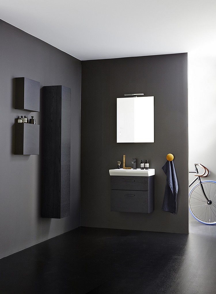 meubles salle de bains -bois-noir-mat