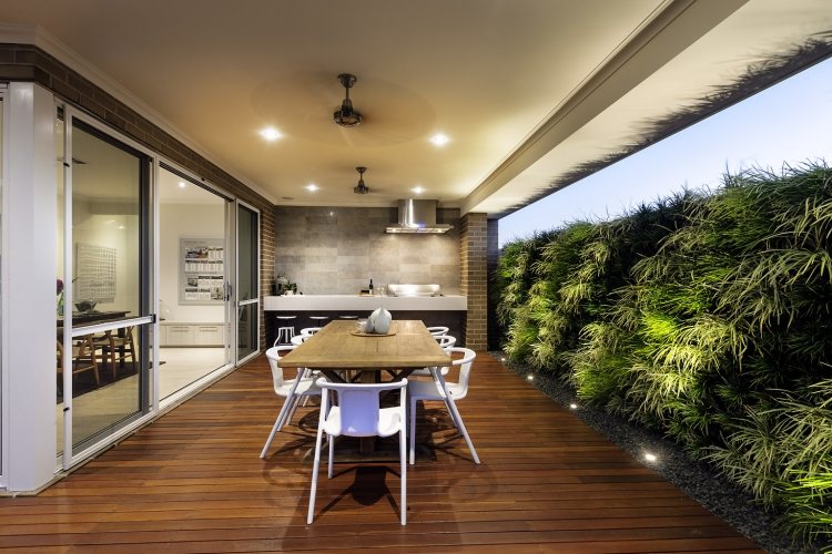 mur végétal extérieur intérieur terrasse bois