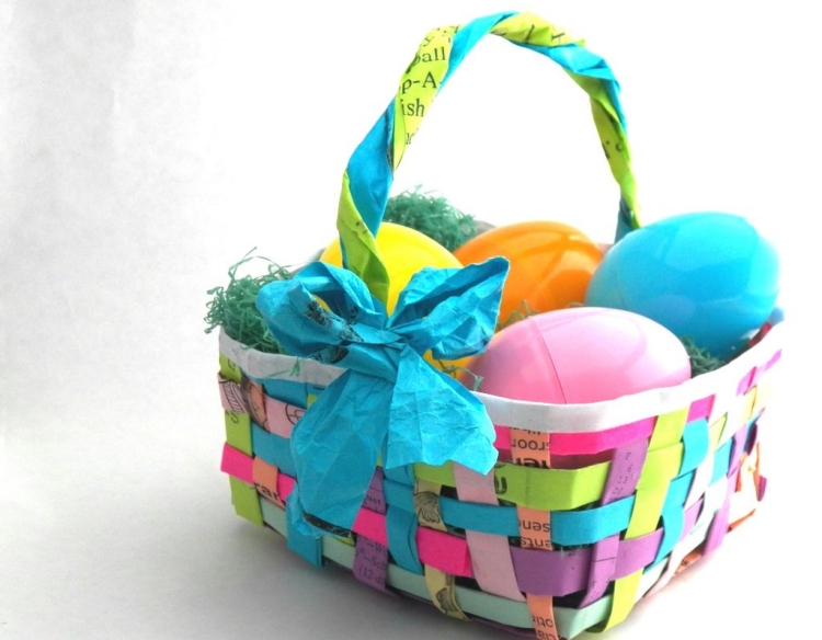 panier-oeufs-Pâques-papier-décoratif-multicolore panier à œufs