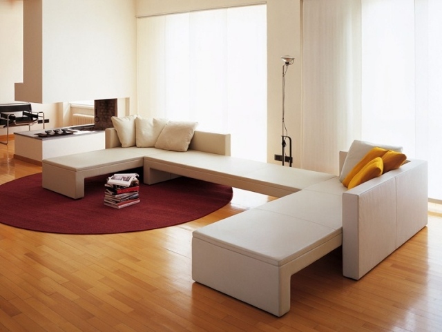 salon design canapé banc-blanc-Openside-Matteograssi