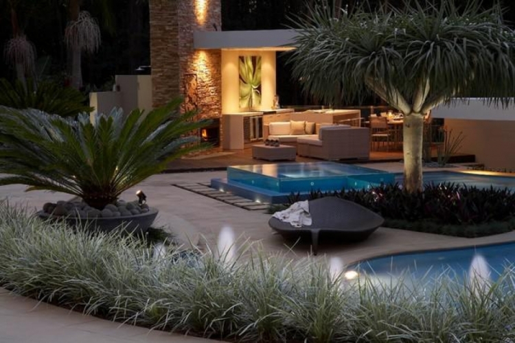 amenagement-terrasse-piscine-palmiers-beau-luminaire