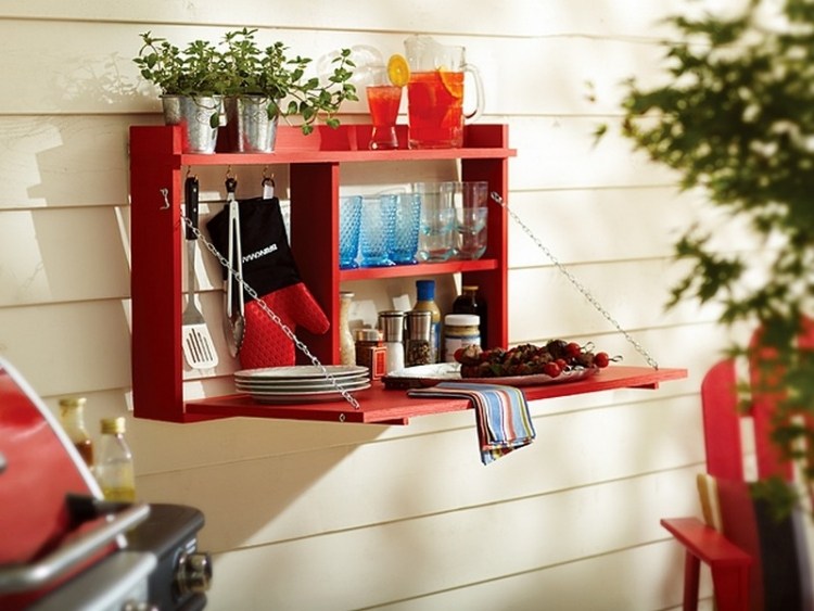 Fabriquer une armoire murale et table rabattable balcon diy Désign de Une Fabriquer table cuisine
