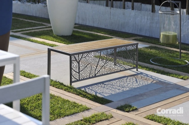 banc-jardin-design-bois-métal-FOGLIA-Corradi