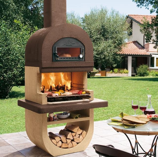 barbecue-exterieur-Palazzetti-Diva-marron-four-pizza