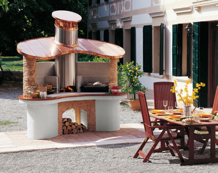 barbecue-exterieur-Palazzetti-pierre-brique barbecue extérieur