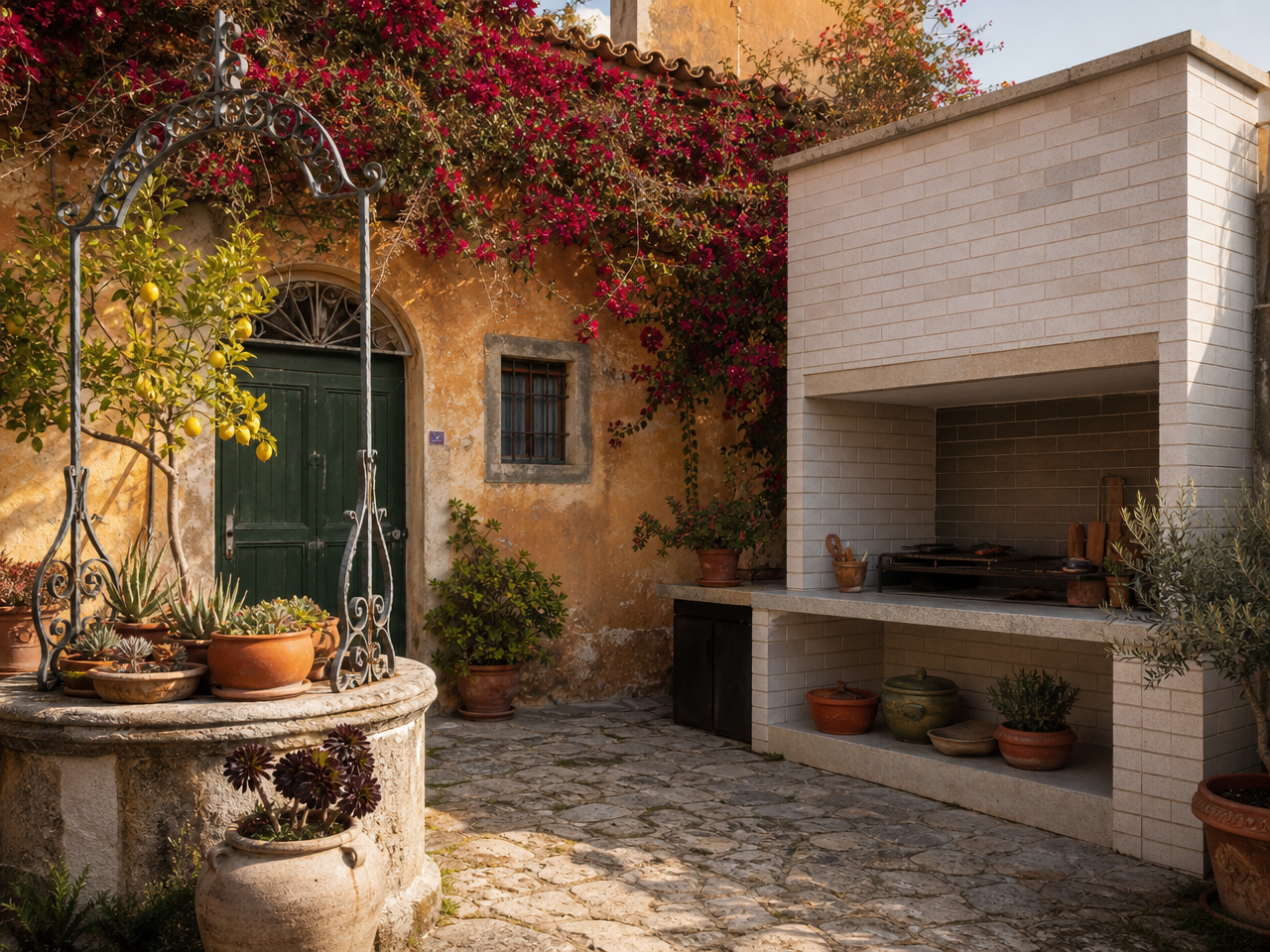 barbecue-exterieur-Palazzetti-design-original-blanc-grille