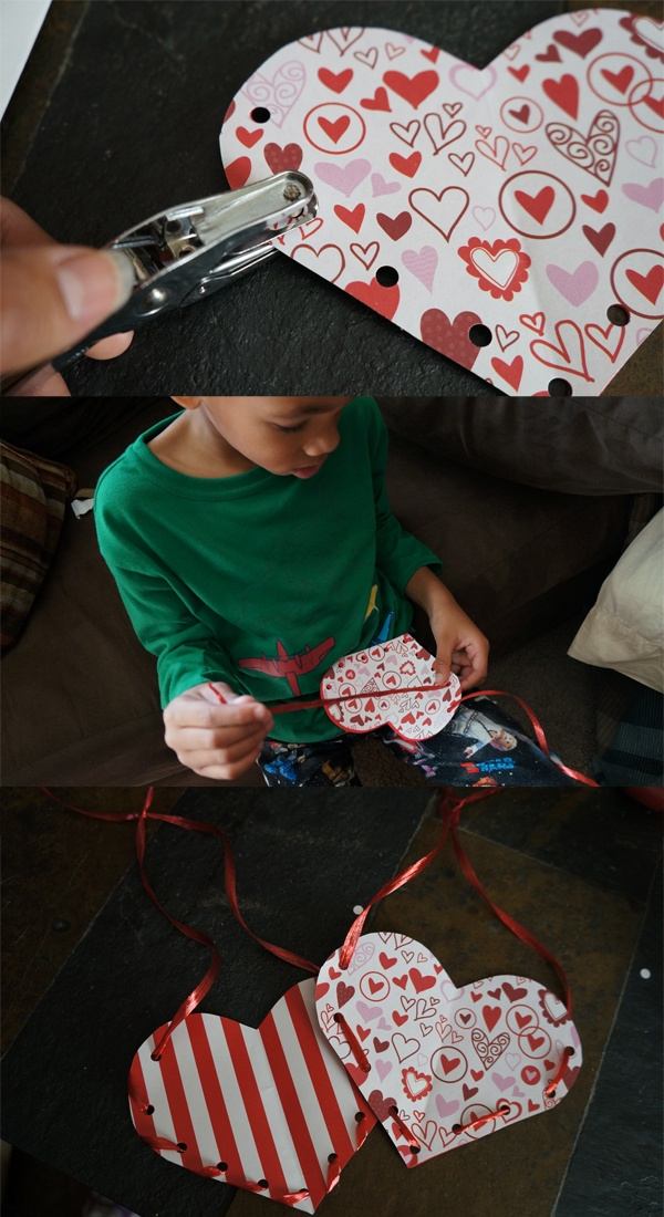 bricolage-facile-Saint-Valentin-enfants-coeurs-rubans-dessins