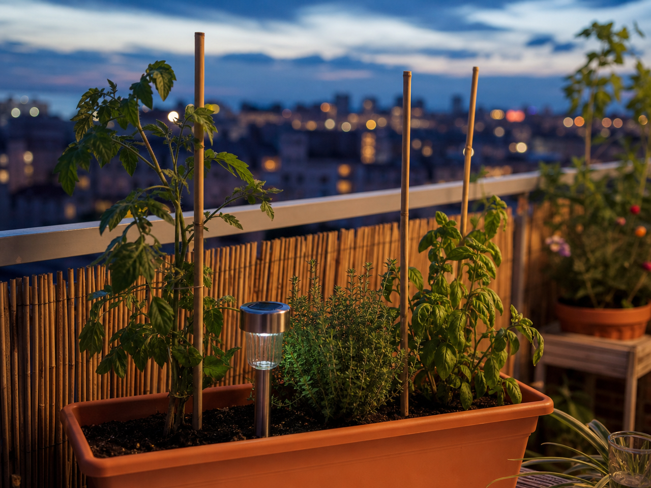 brise-vue-balcon-bambou-cannes-pots-plantes-rectangulaire