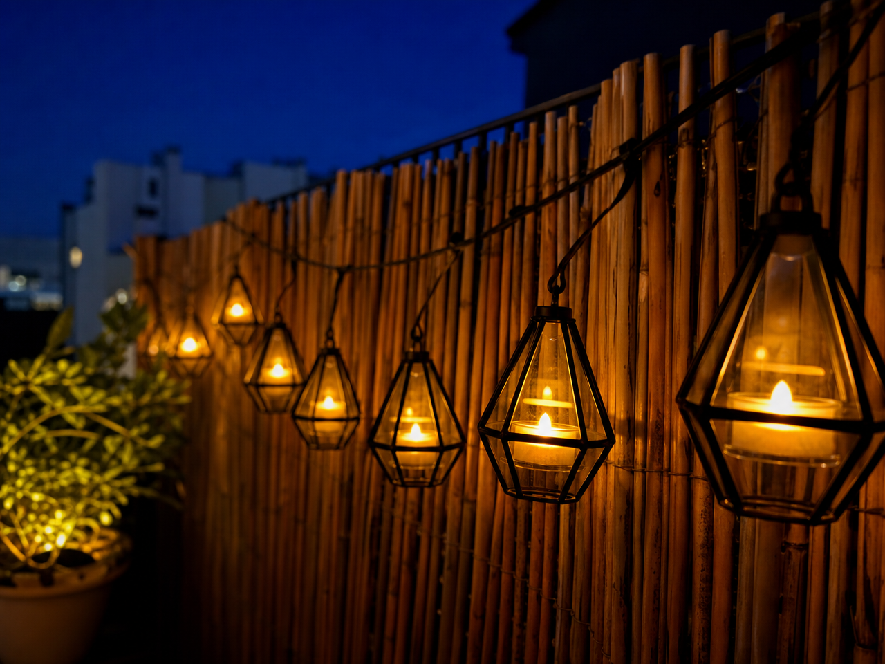 brise-vue-balcon-bambou-lanterne-guirlande-garde-corps