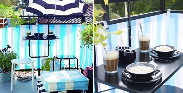 brise-vue-balcon-bleu-blanc-parasol-Ikea