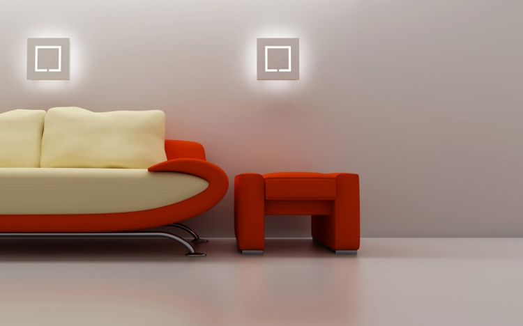 canapé-moderne-rouge-blanc-design-original canapé moderne