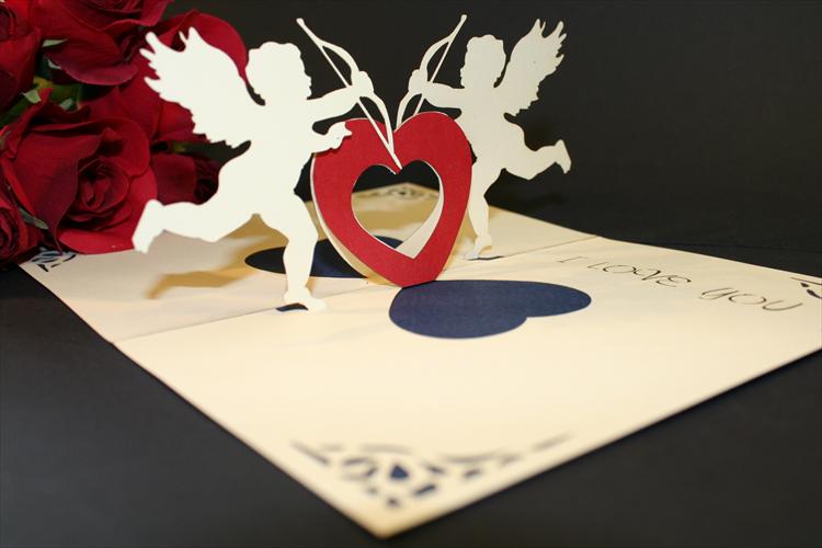 carte-st-valentin-anges-coeur-papier carte de St-Valentin