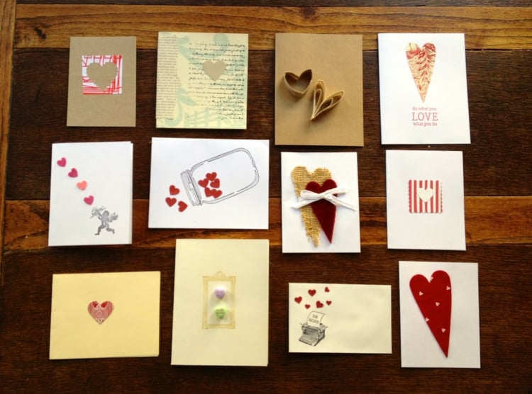 carte-st-valentin-dessins-coeurs-feutre-carton carte de St-Valentin