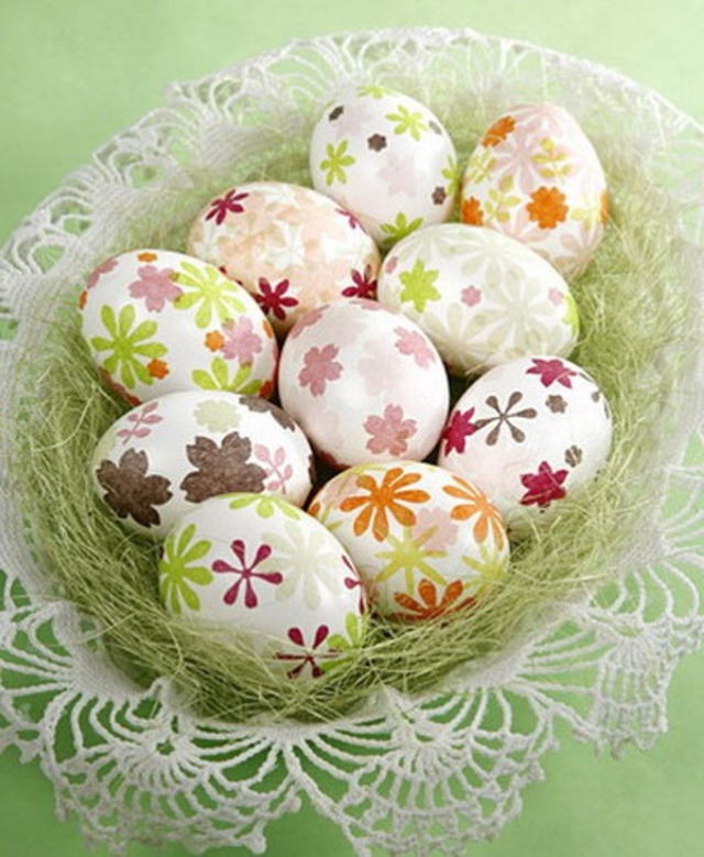 deco-Paques-panier-oeufs-motifs-floraux déco de Pâques