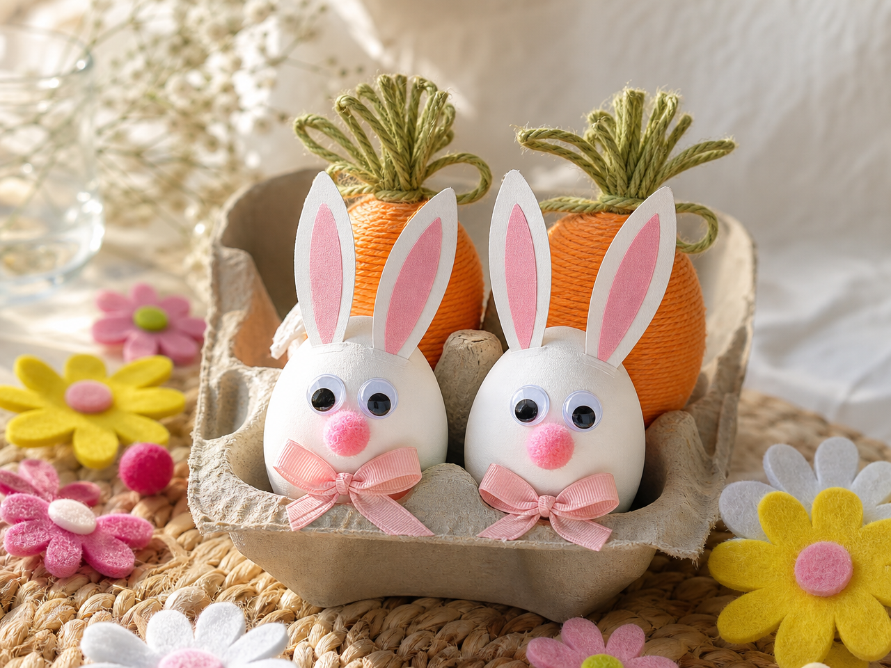 deco-Paques-oeufs-lapins-carottes déco de Pâques