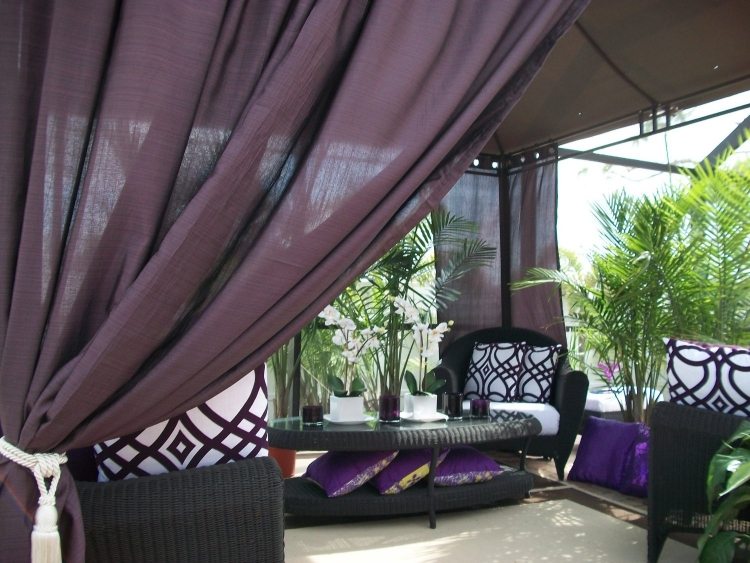 Décoration terrasse d'esprit bohème – 25 idées originales Rideau Balcone idee