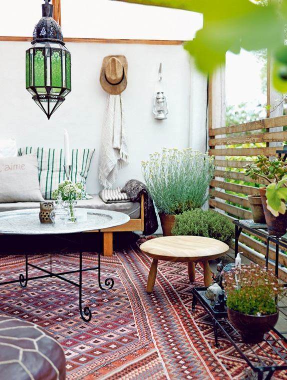Décoration terrasse d'esprit bohème – 25 idées originales
