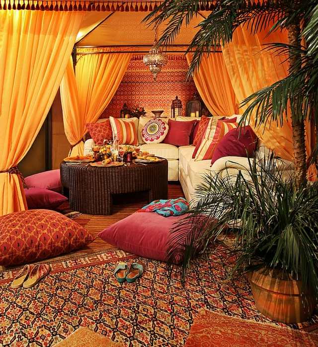 décoration salon marocain kilim rideaux Urso Designs