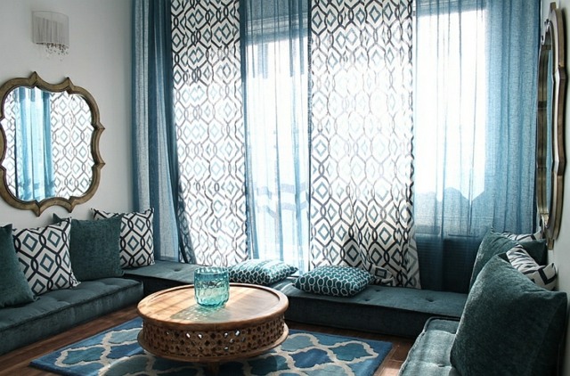 décoration salon marocain motifs couleurs Rebecca Mitchell-Interiors&Boutique