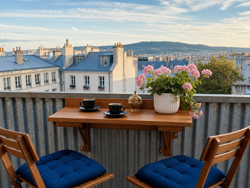 balcon-table-pliante-bois-murale armoire murale