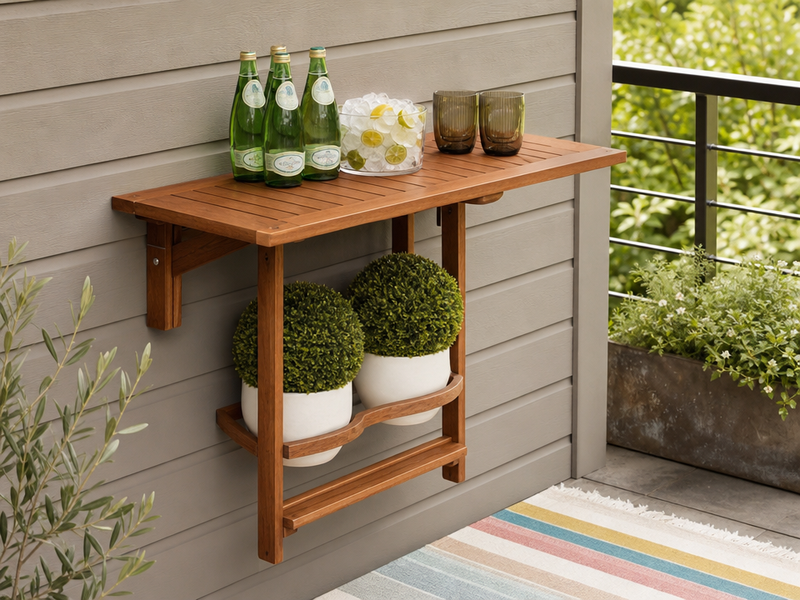 table-pliante-bois-balcon-DIY-fabriquer armoire murale
