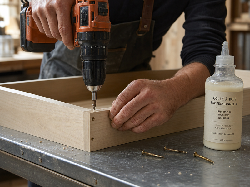 armoire-murale-fabriquer-perceuse-colle-bois armoire murale