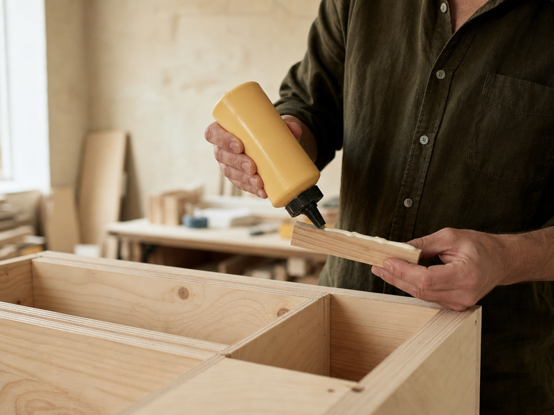 armoire-murale-fabriquer-colle-bois-planches