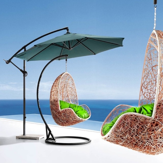 fauteuil de jardin suspendu Zuri-Furniture-parasol-déporté