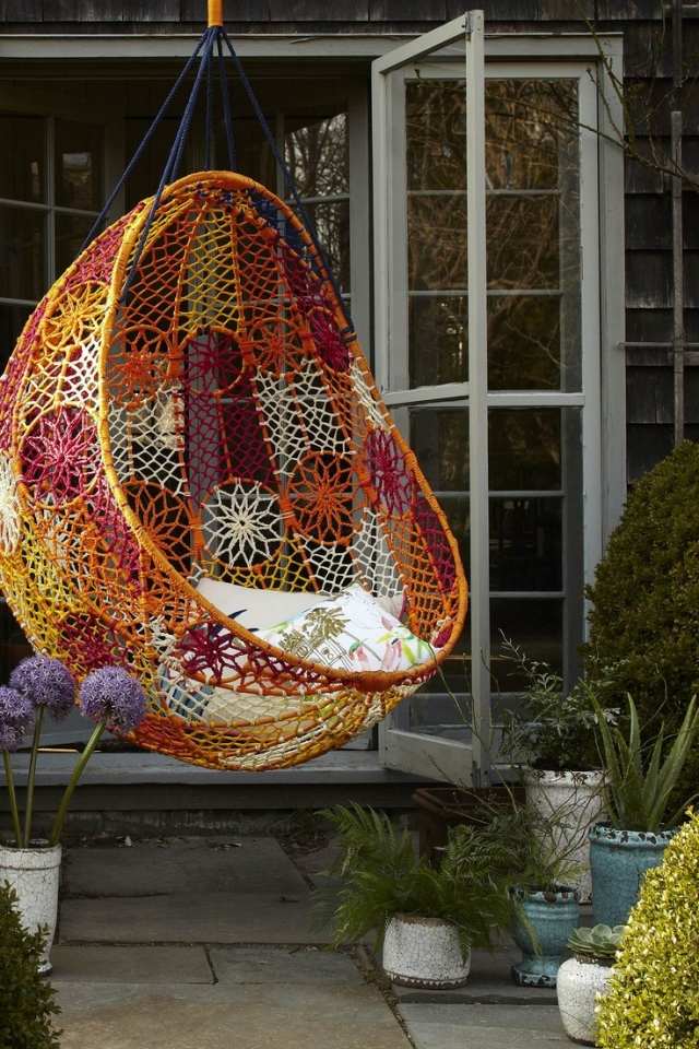 fauteuil de jardin suspendu style-exotique-patio-terrasse