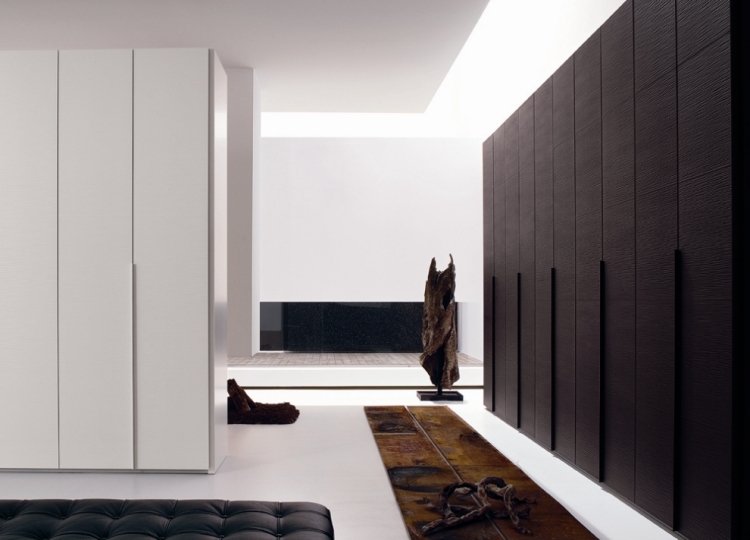 grande armoire de chambre blanc noir-design-moderne