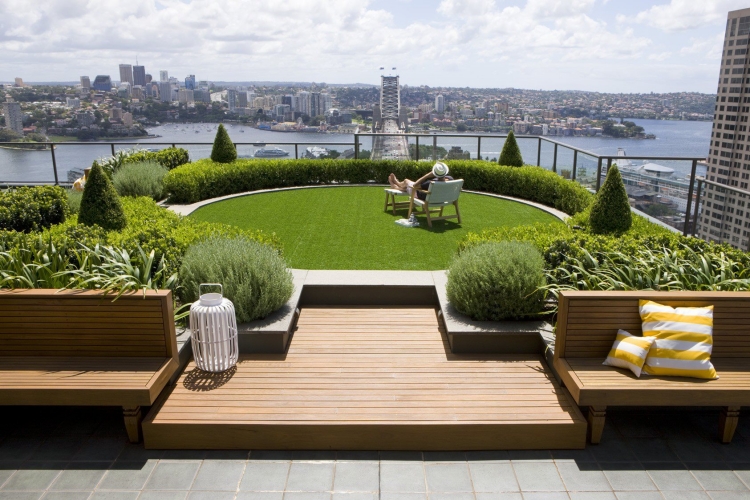 idée originale terrasse de jardin toit plat métropole