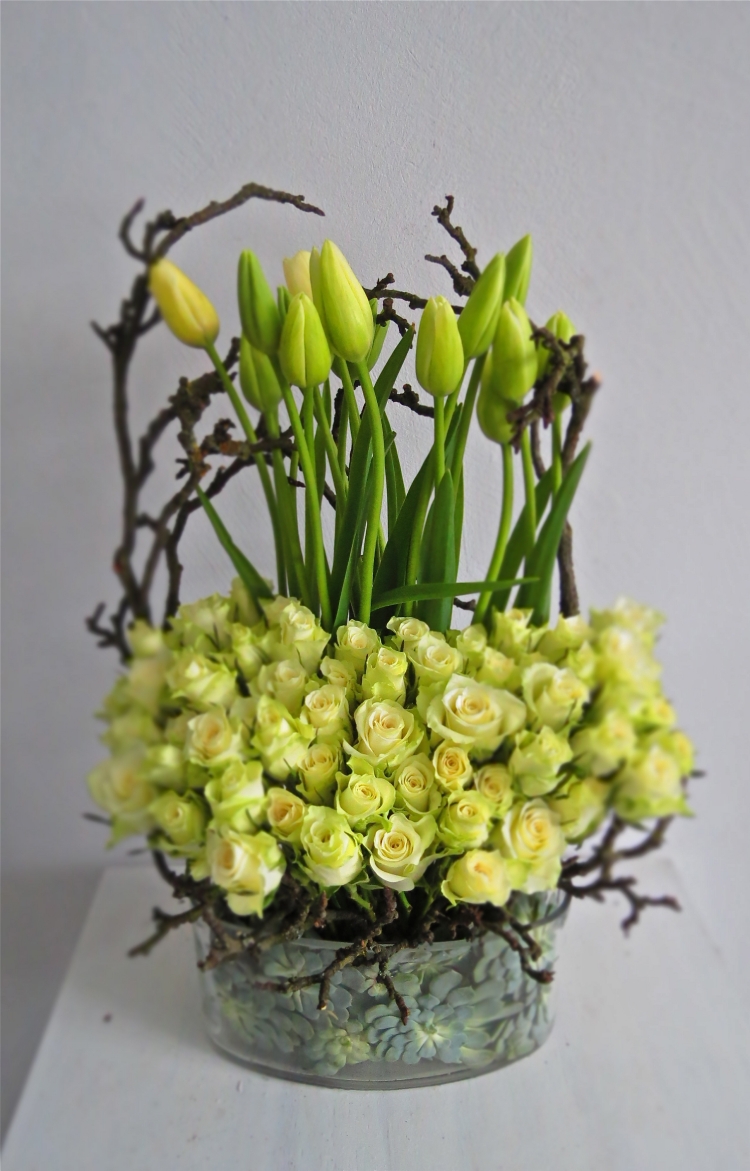 idées Saint Valentin originale bouquet-rustique-tulipes-roses