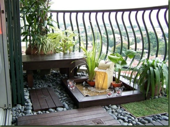 jardinage-balcon-plantes-vertes-galets-gris