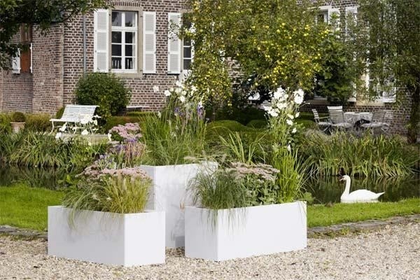 jardinières design blanches-Thallo-Flora