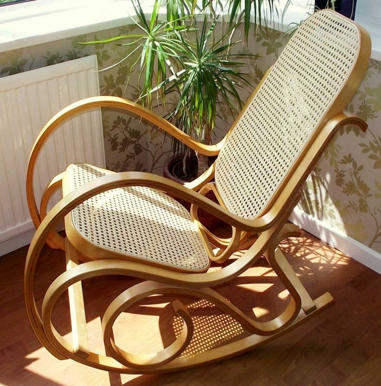 meuble bois massif chaise-bascule