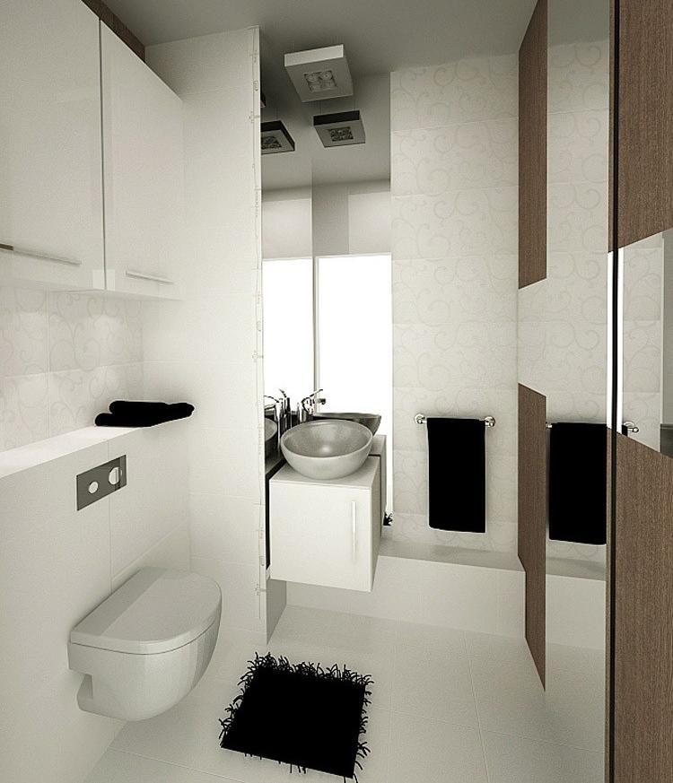 meubler un petit espace salle-bains-toilettes-élégante