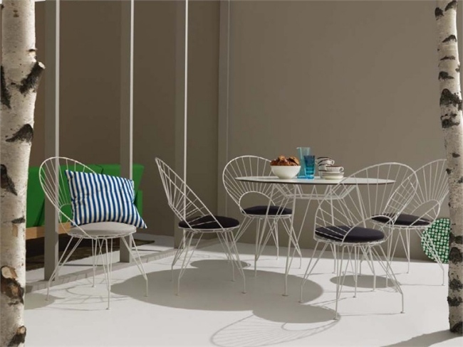 meubles-jardin-chaises-table-métalliques-Desiree-SWEDESE-MÖBLER meubles de jardin