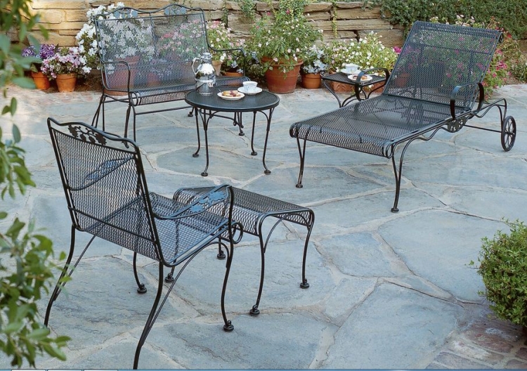 meubles de jardin patio style vintage fer forgé