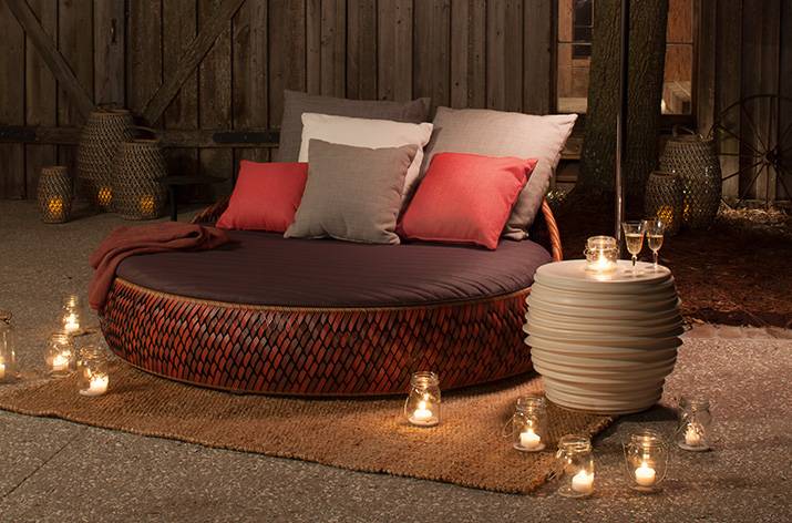 meubles de terrasse design Dedon lit-jour-extérieur-Dala