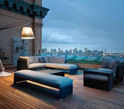 meubles de terrasse design Dedon salon Slim Line