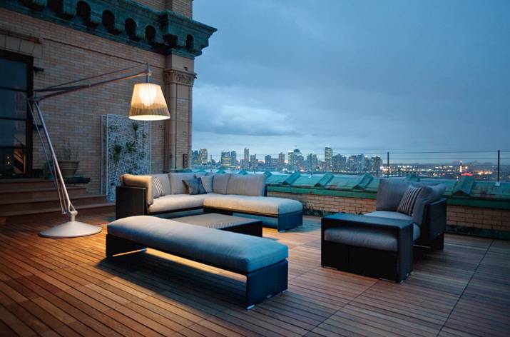 meubles de terrasse design Dedon salon Slim Line