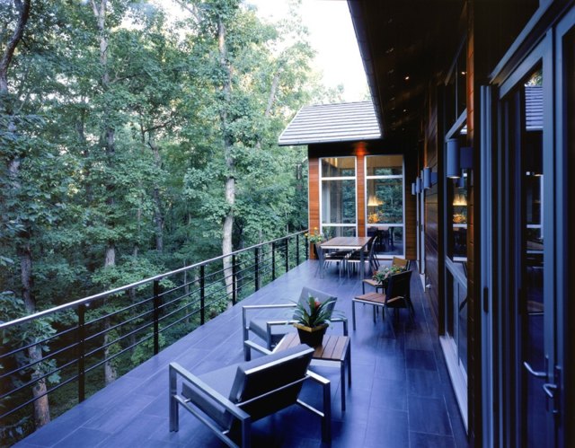 mobilier de balcon terrasse design-moderne-métal