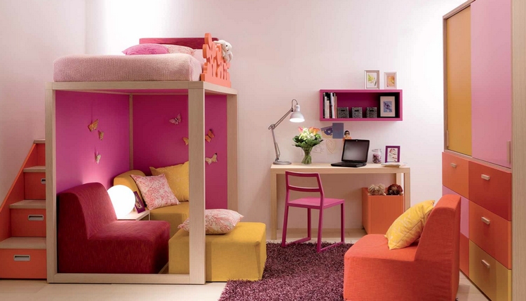 mobilier-chambre-enfant-filles-lit-mezzanine-accents-rose